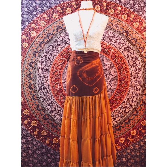 Dresses & Skirts - BOHO TIE DYE HANDMADE MAXI SKIRT
